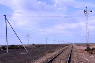 Long stright stretch of rail at Cook.